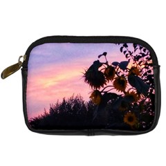 Sunflower Sunset Ii Digital Camera Leather Case by okhismakingart