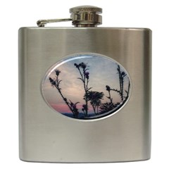 Hazy Thistles Hip Flask (6 Oz) by okhismakingart