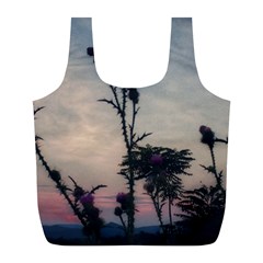 Hazy Thistles Full Print Recycle Bag (l) by okhismakingart