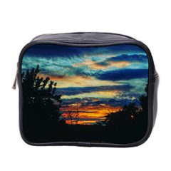 Blue Sunset Mini Toiletries Bag (two Sides) by okhismakingart