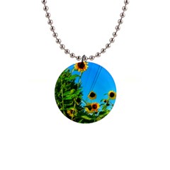 Bright Sunflowers 1  Button Necklace by okhismakingart