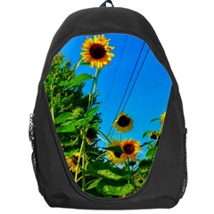 Bright Sunflowers Backpack Bag by okhismakingart