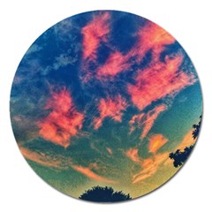 Brushstroke Skies Magnet 5  (round) by okhismakingart