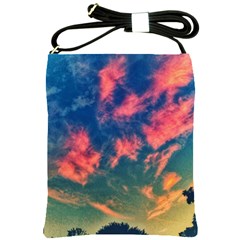 Brushstroke Skies Shoulder Sling Bag by okhismakingart