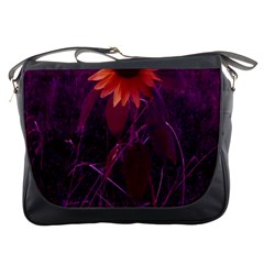 Purple Sunflower Messenger Bag by okhismakingart