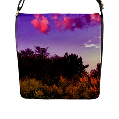 Purple Afternoon Flap Closure Messenger Bag (l) by okhismakingart