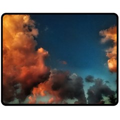 Favorite Clouds Fleece Blanket (medium)  by okhismakingart