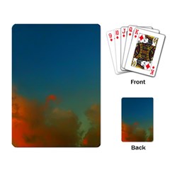 Orange And Blue Sky Playing Cards Single Design by okhismakingart