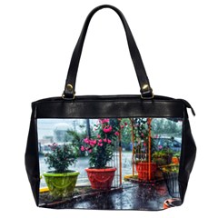 Rainy Day Oversize Office Handbag (2 Sides) by okhismakingart