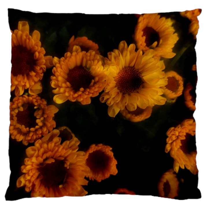 Yellow Flowers Standard Flano Cushion Case (Two Sides)