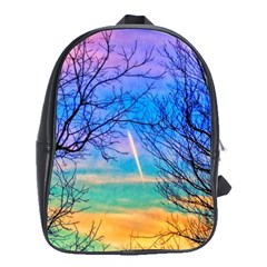 Pastel Plane Take-off School Bag (large) by okhismakingart