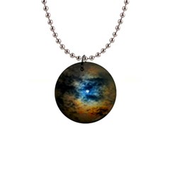 Rainbow Sun 1  Button Necklace