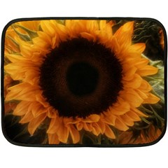 Single Sunflower Fleece Blanket (mini) by okhismakingart