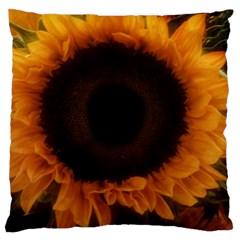 Single Sunflower Standard Flano Cushion Case (two Sides) by okhismakingart