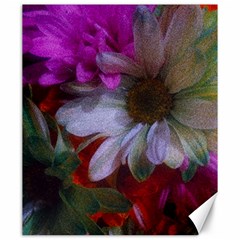 Grainy Green Flower (with Blue Tint) Canvas 20  X 24  by okhismakingart