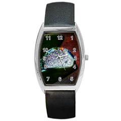 Rainbow Water Droplet Barrel Style Metal Watch by okhismakingart