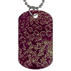 Pink And Green Queen Annes Lace (up Close) Dog Tag (two Sides) by okhismakingart