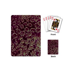 Pink And Green Queen Annes Lace (up Close) Playing Cards (mini) by okhismakingart