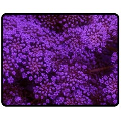 Purple Queen Anne s Lace Landscape Fleece Blanket (Medium) 