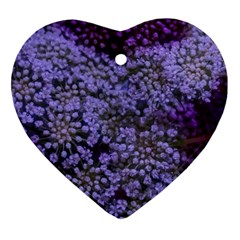 Blue Queen Anne s Lace Landscape Ornament (heart) by okhismakingart