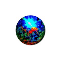 Psychedelic Spaceship Golf Ball Marker (4 Pack) by okhismakingart
