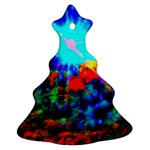 Psychedelic Spaceship Christmas Tree Ornament (Two Sides) Back