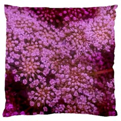 Pink Queen Anne s Lace Landscape Large Cushion Case (two Sides) by okhismakingart