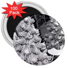 Black And White Christmas 3  Magnets (100 Pack) by okhismakingart