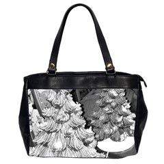 Black And White Christmas Oversize Office Handbag (2 Sides) by okhismakingart