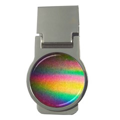 Rainbow Streaks Money Clips (round)  by okhismakingart