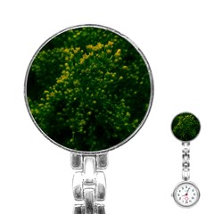 Green Goldenrod Stainless Steel Nurses Watch by okhismakingart