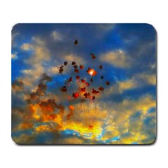 Football Fireworks Large Mousepads by okhismakingart