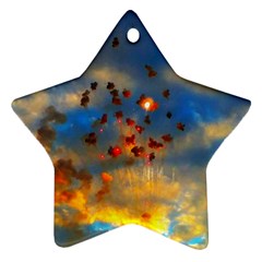 Football Fireworks Star Ornament (two Sides) by okhismakingart