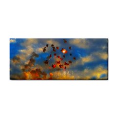 Football Fireworks Hand Towel by okhismakingart