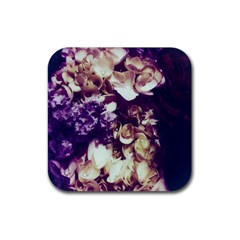 Soft Purple Hydrangeas Rubber Coaster (Square) 