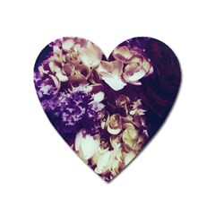 Soft Purple Hydrangeas Heart Magnet