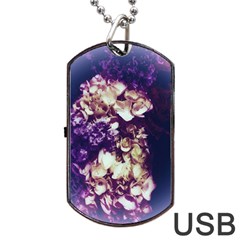 Soft Purple Hydrangeas Dog Tag USB Flash (Two Sides)