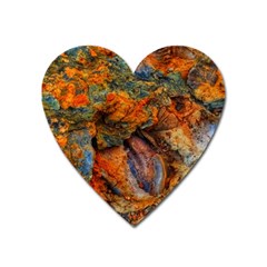 Rainbow Fossil Heart Magnet by okhismakingart