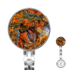 Rainbow Fossil Stainless Steel Nurses Watch by okhismakingart