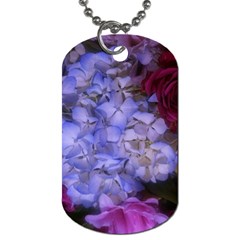 Hydrangea Arrangement Ii (blue Tint) Dog Tag (two Sides) by okhismakingart