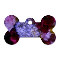 Hydrangea Arrangement Ii (blue Tint) Dog Tag Bone (one Side)