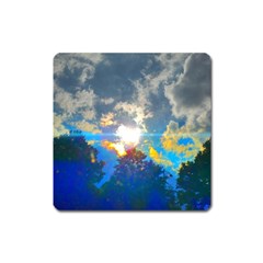 Broken Sky Square Magnet by okhismakingart