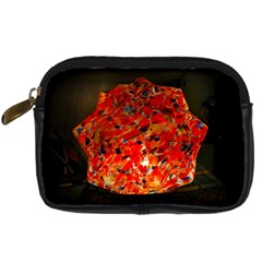 Glowing Stained Glass Lamp Digital Camera Leather Case by okhismakingart