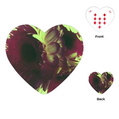 Green Glowing Flower Playing Cards (heart) by okhismakingart