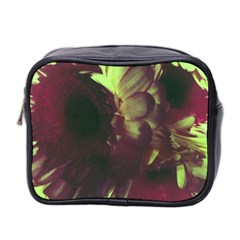 Green Glowing Flower Mini Toiletries Bag (two Sides)