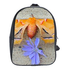 Moth And Chicory School Bag (xl) by okhismakingart