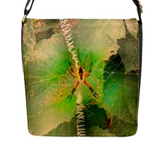 Orb Spider Flap Closure Messenger Bag (l) by okhismakingart