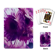 Blue Glowing Flowers Playing Cards Single Design by okhismakingart