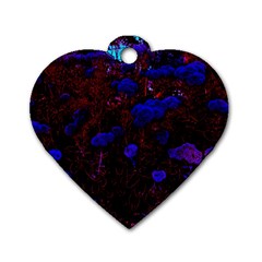 Red-edged Blue Sedum Dog Tag Heart (two Sides) by okhismakingart