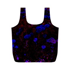 Red-edged Blue Sedum Full Print Recycle Bag (m) by okhismakingart